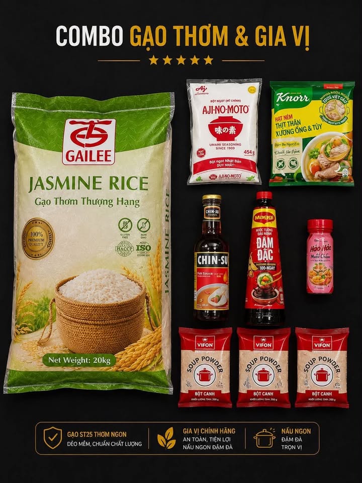 Combo Jasmine Rice and Seasonings