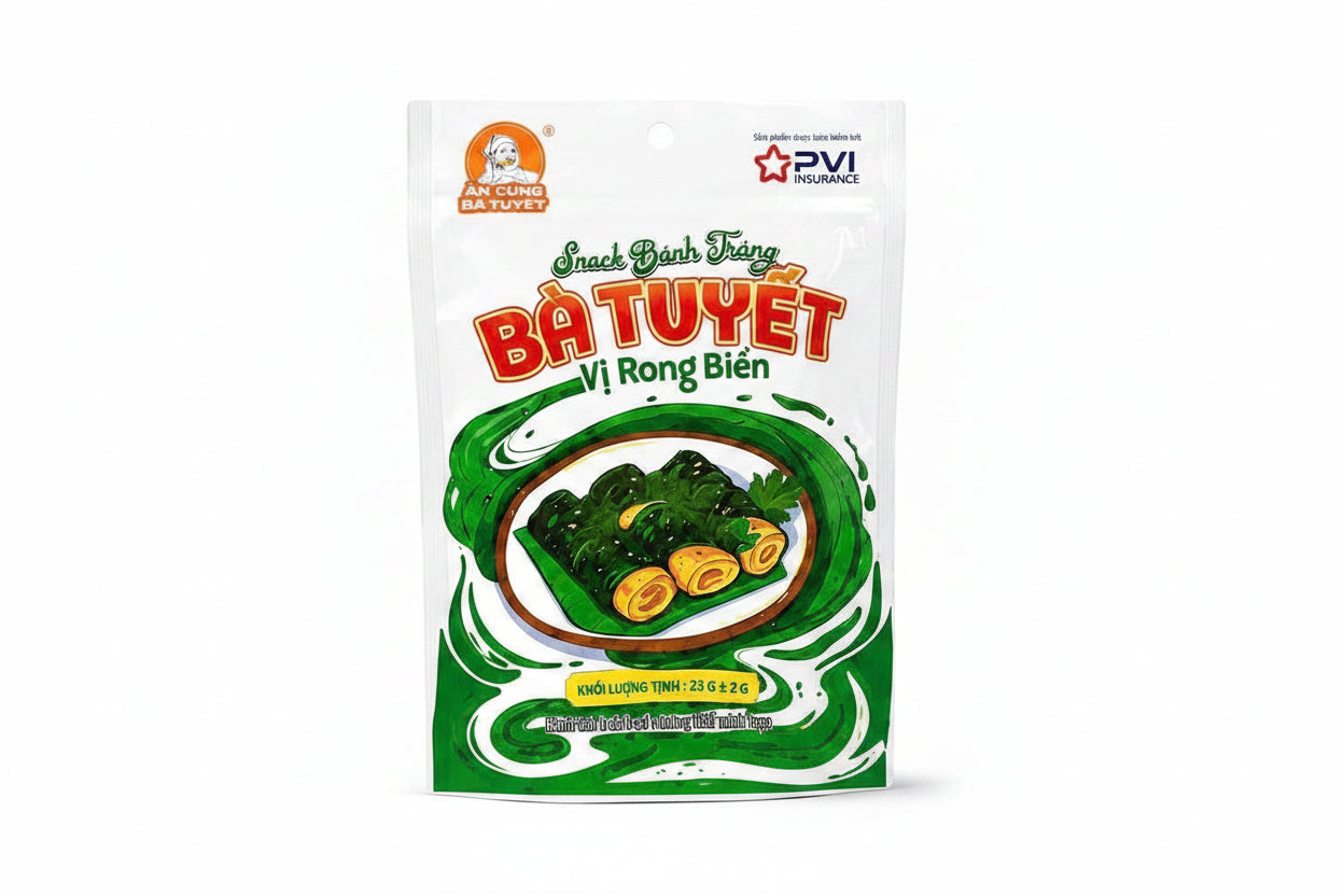 Ba Tuyet Seaweed Rice Paper Snack 23g