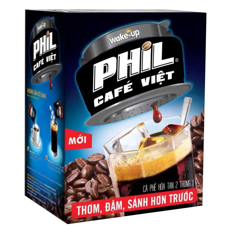 WAKE UP Cafe Phil 2-in-1 Cà Phê Hòa Tan 15 Gói x 16g