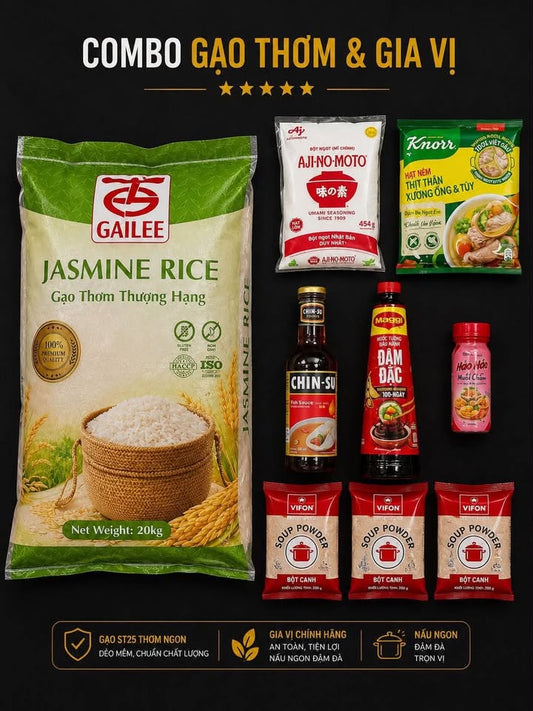 Combo Jasmine Rice and Seasonings