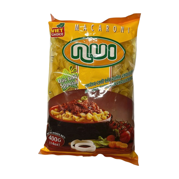 Nui VC 400g - Nui Macaroni Mềm Dai, Nấu Mì Ý