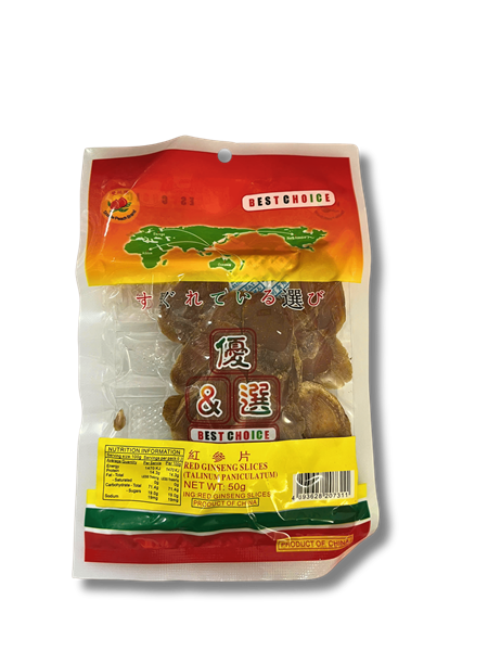 LH NHÂN SÂM ĐỎ – HỒNG SÂM THÁI LÁT LH 50GRM