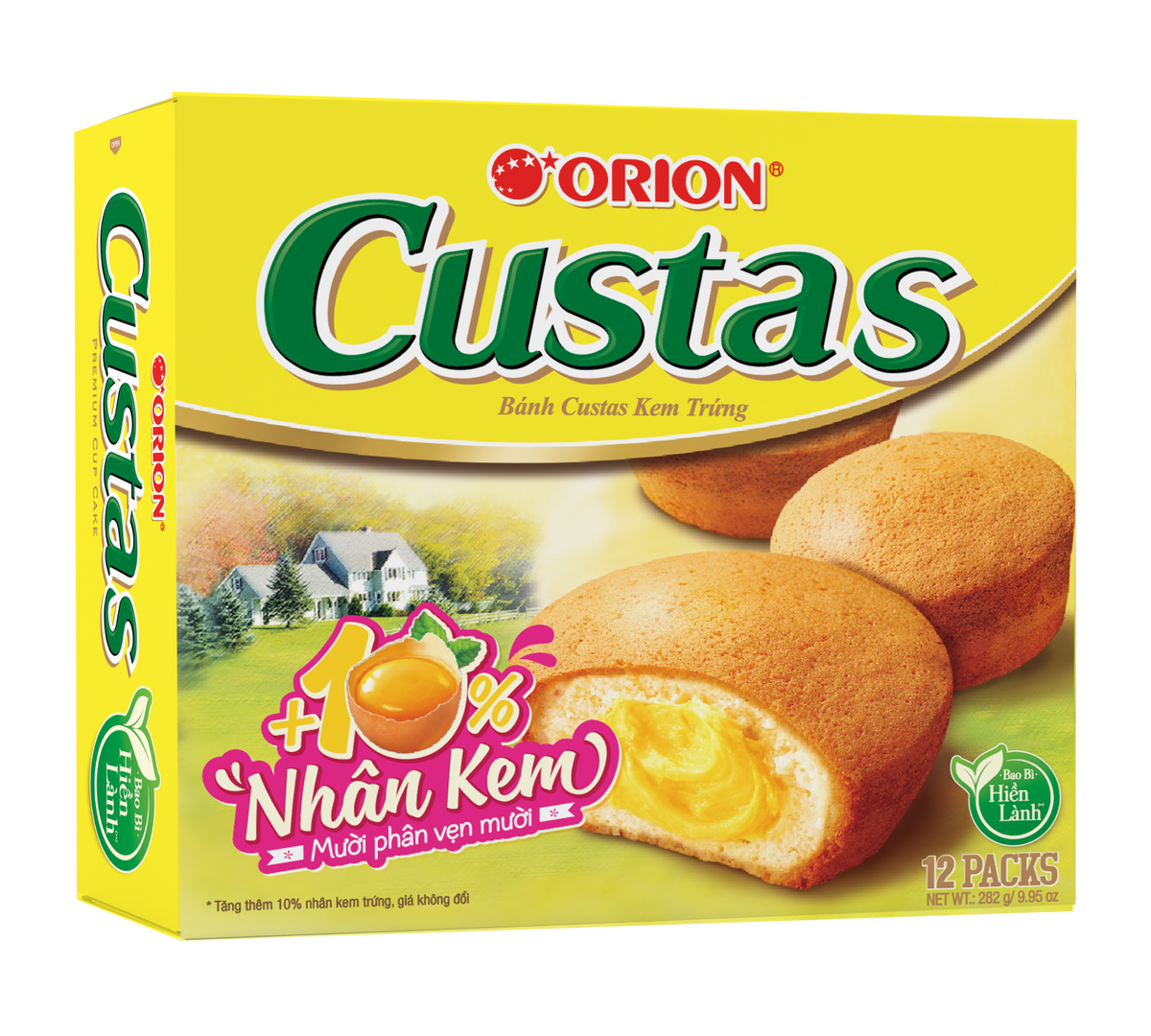 ORION Bánh Kem Trứng Custard 12 gói