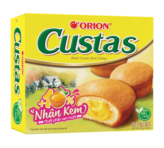 ORION Bánh Kem Trứng Custard 12 gói