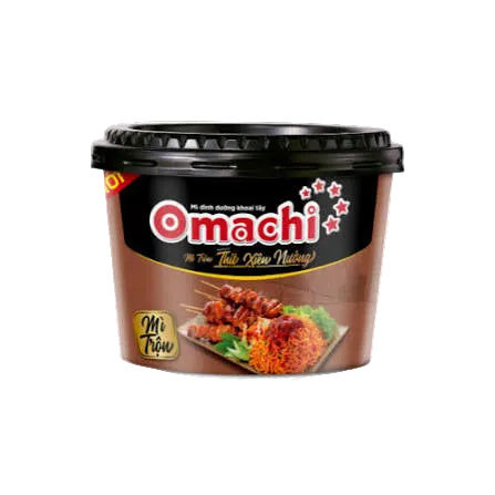 Omachi Mì Trộn Hương Vị Thịt Xiên Nướng 105g